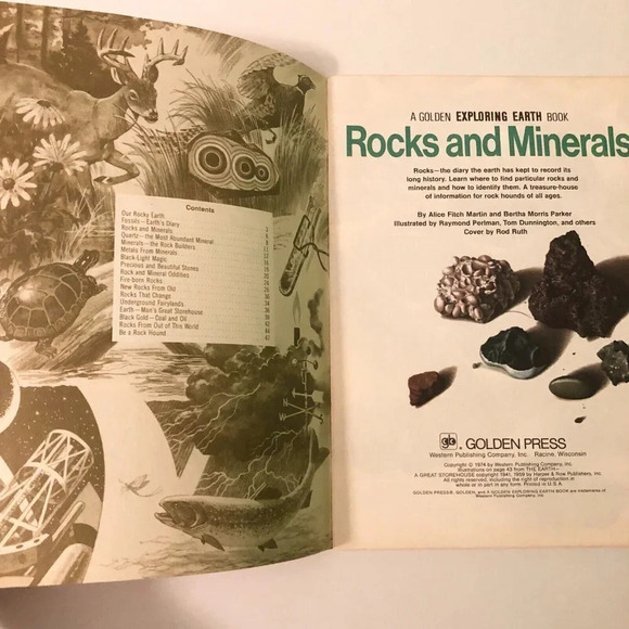 Vintage 1974 Rocks and Minerals A Golden Exploring Earth  Book - Picture 6 of 16